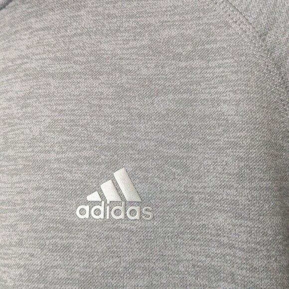 adidas Men's Standard Essentials Full-Zip Hoodie Size XL Gray - Picture 5 of 10